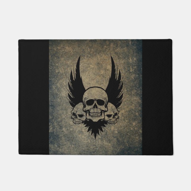 Smiling Skull Door Mat (Front)