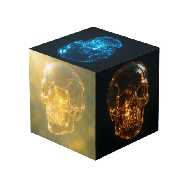 Smiling Skulls Cube (Back Angled)