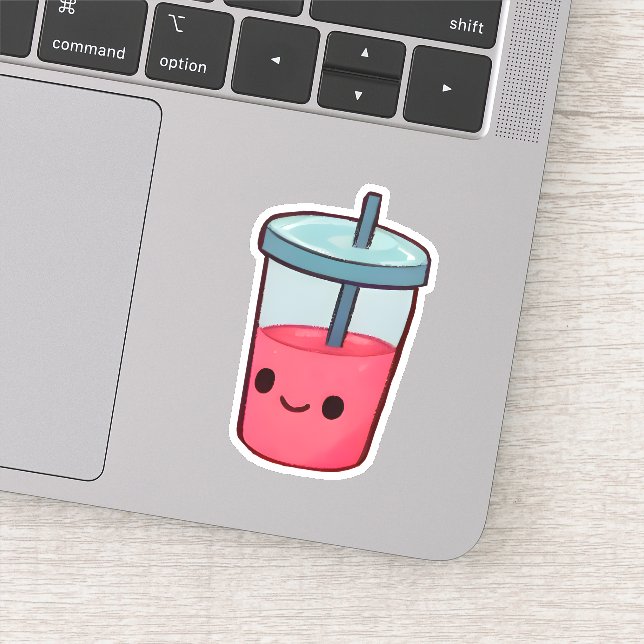 Smiling Slushie: Cute Strawberry Slushie (Detail)