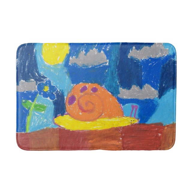 Smiling Snail "Art by Kids" Bath Mat (Front)