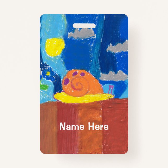 Smiling Snail ID Badge (Front)