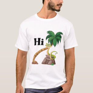 Smiling Snake Under Palm Tree T-Shirt