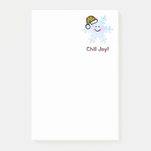 Smiling Snowflake Holiday Cheer Post-it Notes