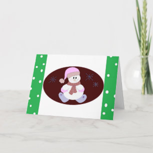 Smiling Snowman Holiday Card