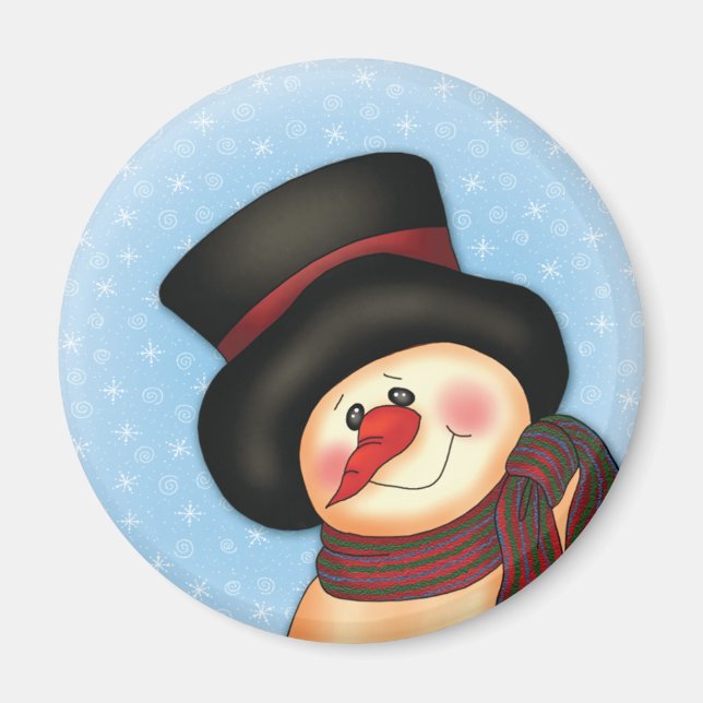 "Smiling Snowman" Magnet (Front)