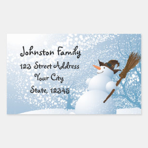 Smiling Snowman Personalised Stickers