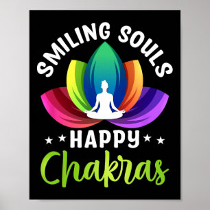 Smiling Souls Happy Chakras Spiritual Meditation  Poster