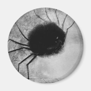 Smiling Spider by Odilon Redon, Vintage Halloween Magnet