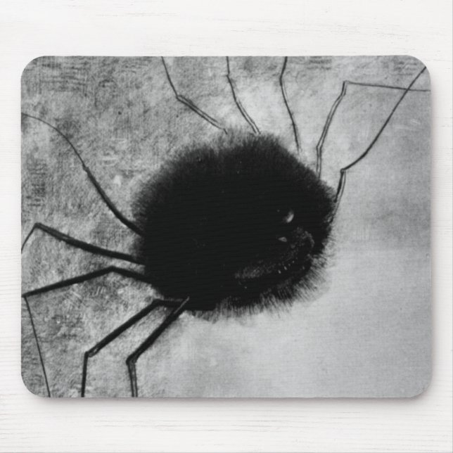 Smiling Spider by Odilon Redon, Vintage Halloween Mouse Mat (Front)
