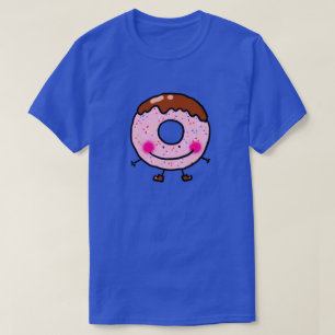 Smiling Sprinkle Donut Character Art T-Shirt