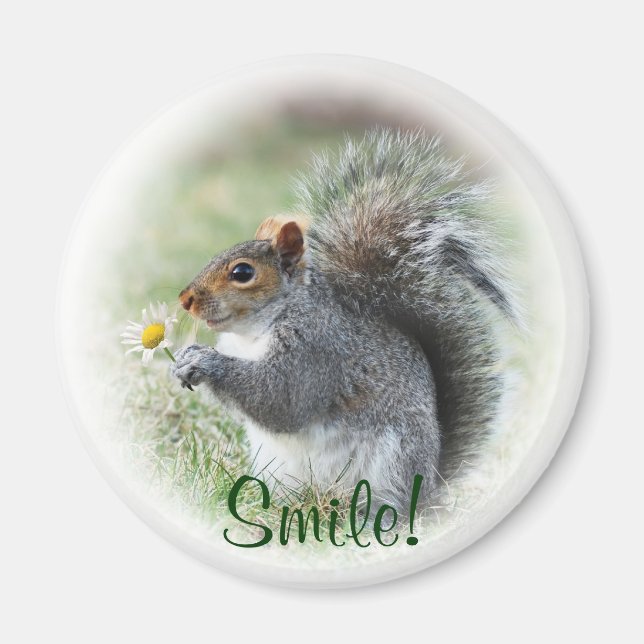 Smiling Squirrel Magnet (Front)
