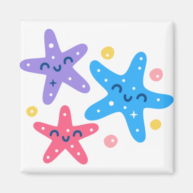Smiling Starfish Magnet (Front)