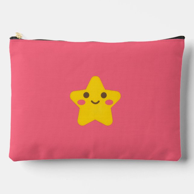 Smiling Stars Large Accessory Pouch (Front)