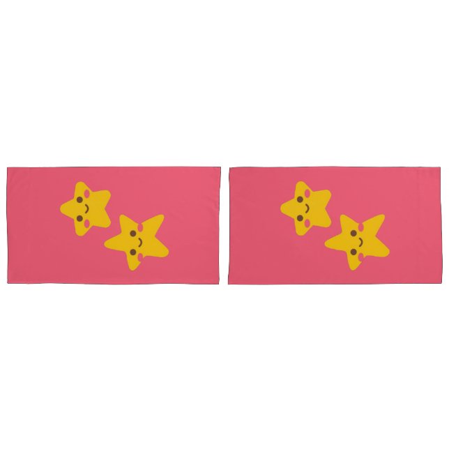 Smiling Stars Pillowcase (Front-Set)