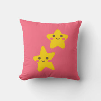 Smiling Stars Throw Pillow