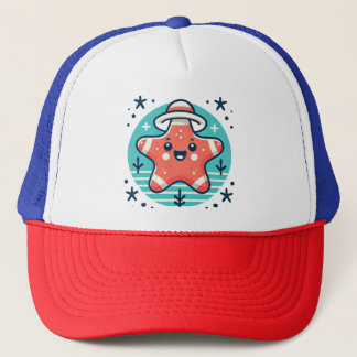 Smiling starter trucker hat