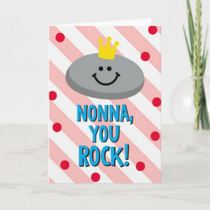 Smiling Stone Nonna Rocks Card