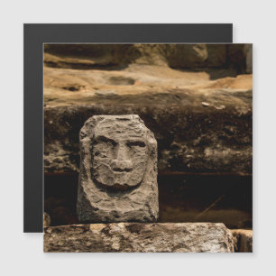 Smiling Stone Totem Cambodia Magnet Card