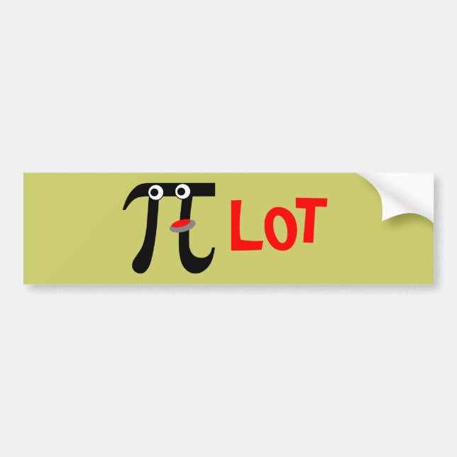 Smiling Stylised PI-LOT Bumper Sticker (Front)