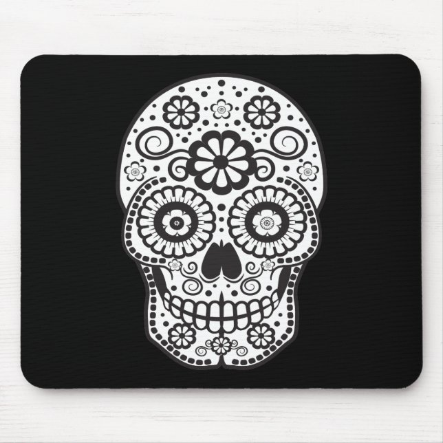 Smiling Sugar Skull Mouse Mat (Front)