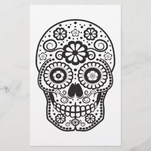 Smiling Sugar Skull Stationery