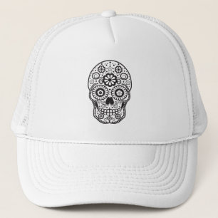Smiling Sugar Skull Trucker Hat