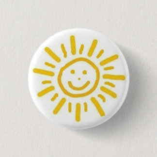 Smiling Sun 3 Cm Round Badge