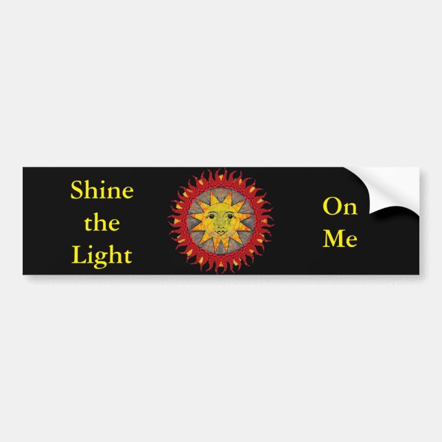 Smiling Sun Bumper Sticker (Front)