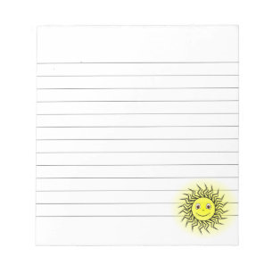 Smiling Sun Custom Lined Notepad