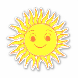 Smiling Sun Drawing