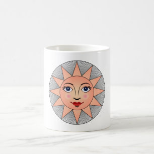 Smiling Sun Face Astronomy Symbol Coffee Mug