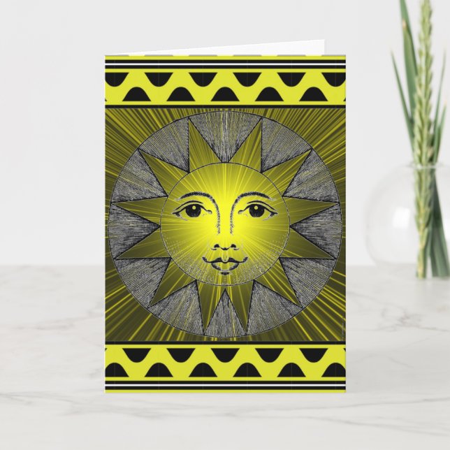 Smiling Sun Greeting Card (Front)