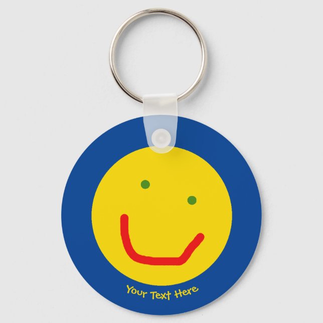 Smiling Sun Happy Face Key Ring (Front)