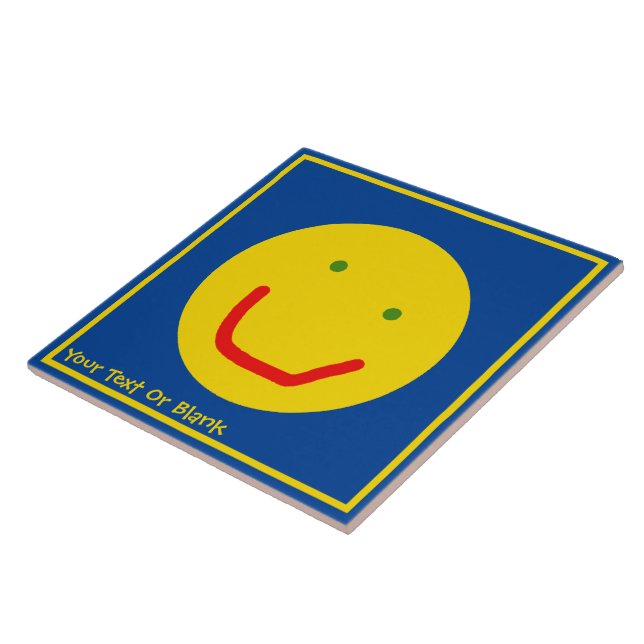 Smiling Sun Happy Face Tile (Side)