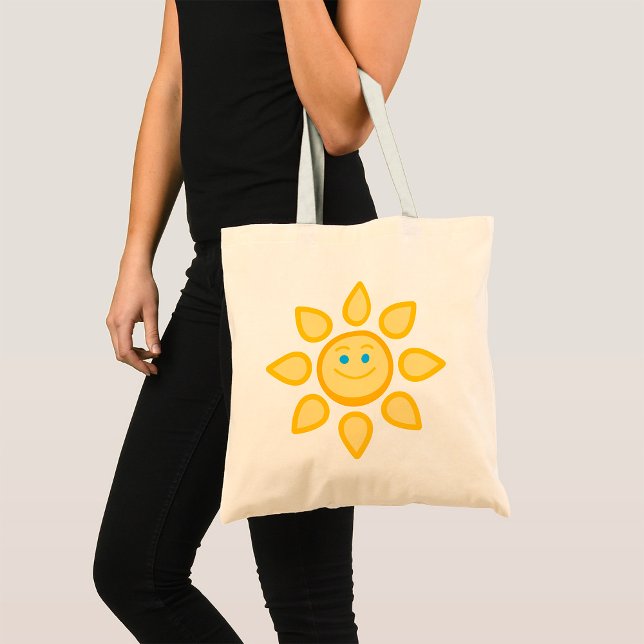 Smiling Sun Happy Sunshine Tote Bag (Creator Uploaded)