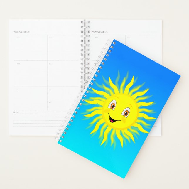 Smiling Sun In Blue Sky Planner (Display)