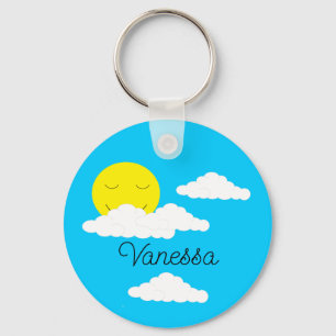 Smiling Sun Key Ring