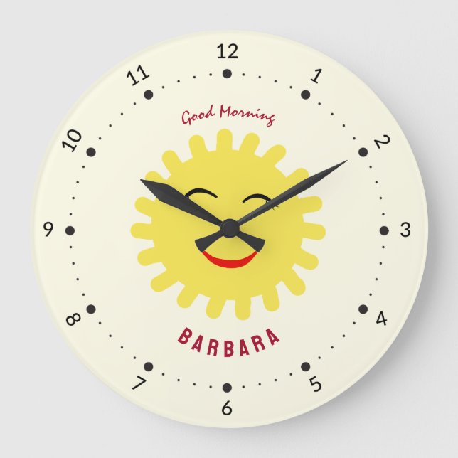 Smiling sun large clock (Front)