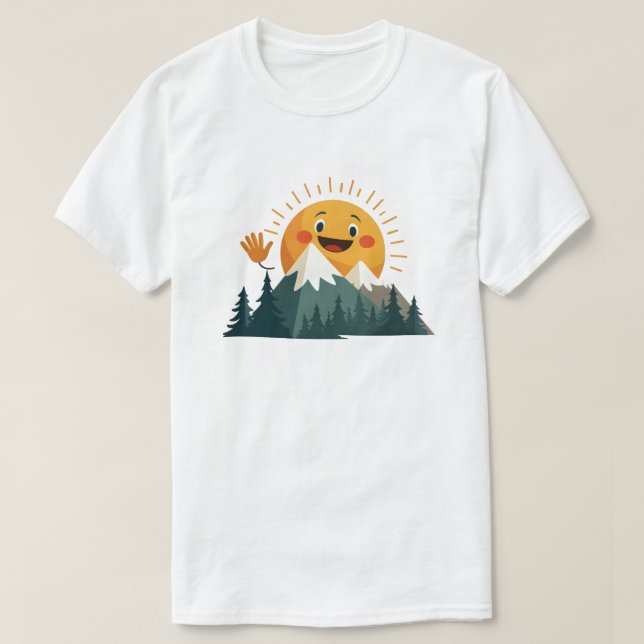 Smiling Sun Mountain T-Shirt (Design Front)