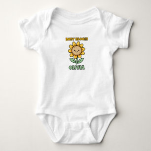 Smiling Sunflower Custom Personalised  Baby Bodysuit