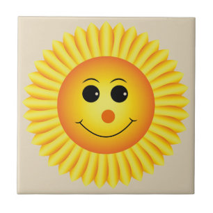 Smiling Sunflower Tile