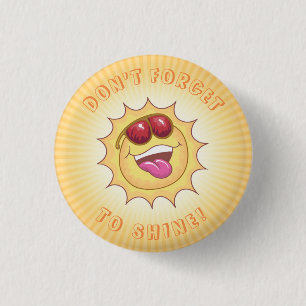 Smiling Sunshine 3 Cm Round Badge