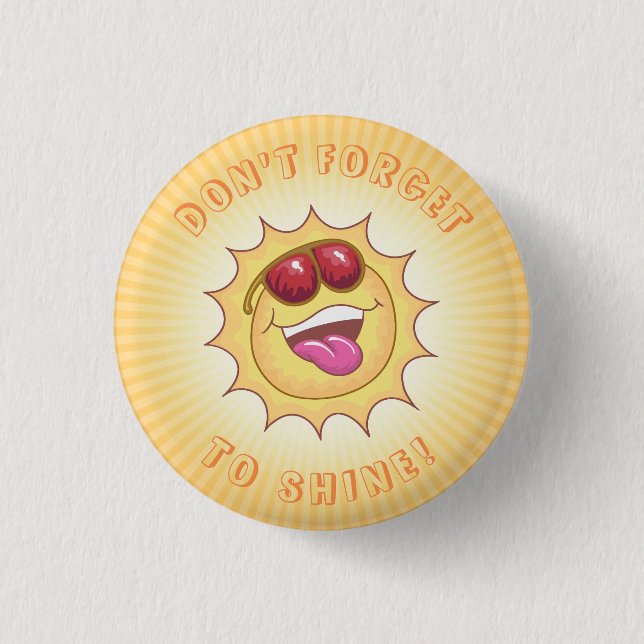Smiling Sunshine 3 Cm Round Badge (Front)