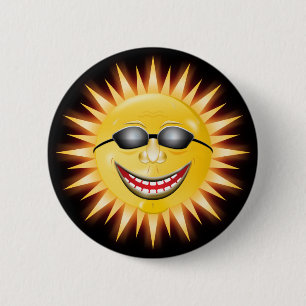 Smiling Sunshine 6 Cm Round Badge