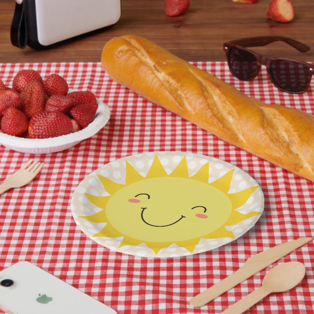 Smiling Sunshine Birthday Paper Plate (Picnic)