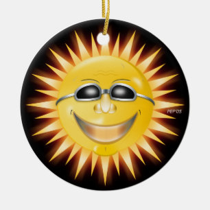 Smiling Sunshine Ceramic Tree Decoration