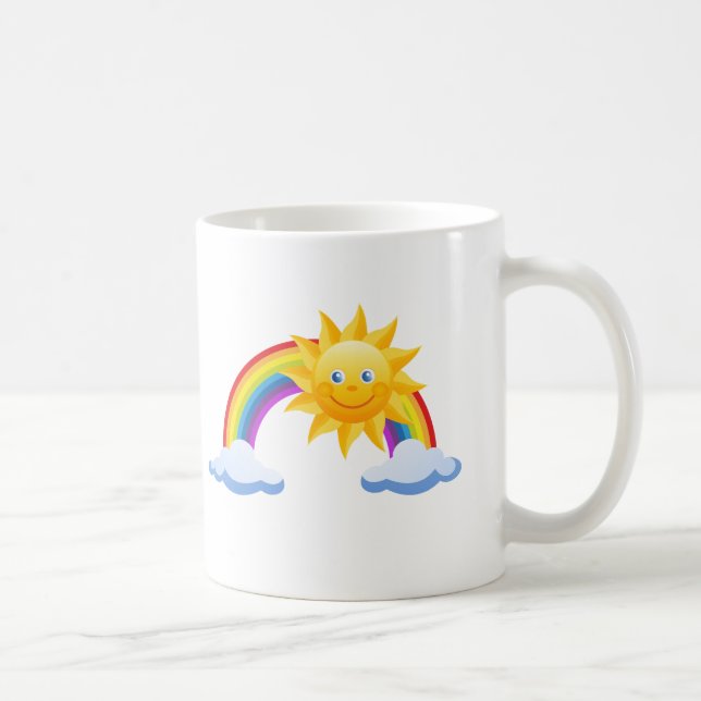 Smiling Sunshine Rainbow Coffee Mug (Right)