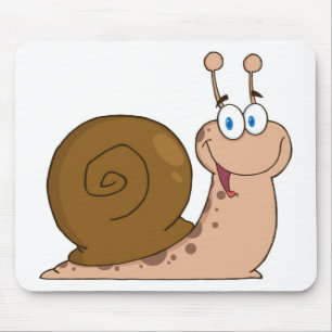 Smiling Super Snail Mouse Mat