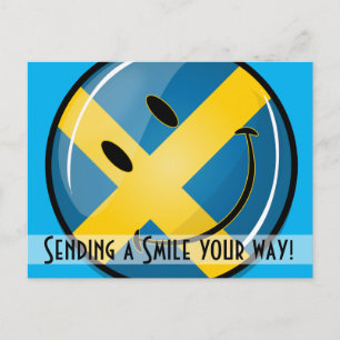 Smiling Swedish Flag Postcard