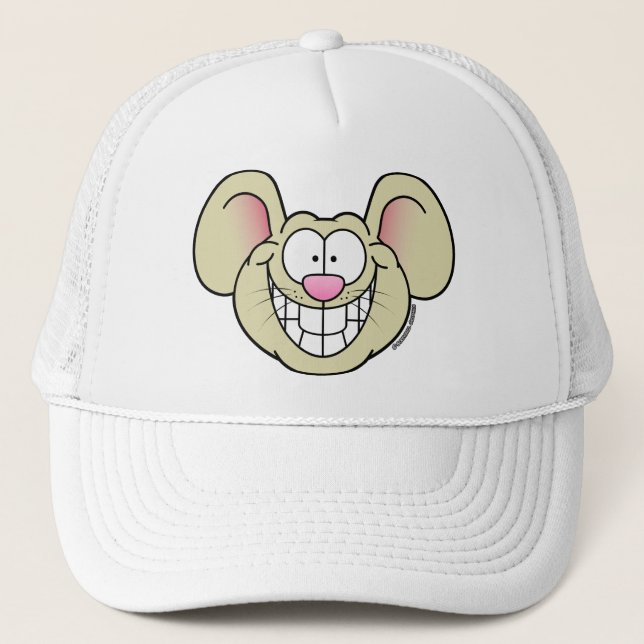 Smiling Tan Mouse Hat (Front)